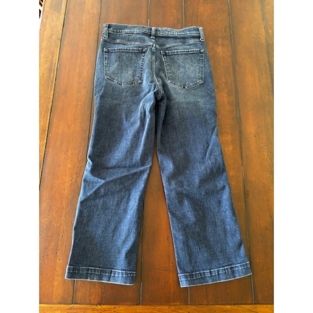 Banana Republic Size 28 High Rise Wide Leg Crop Jeans Dark Wash Denim Womens - Picture 2 of 5